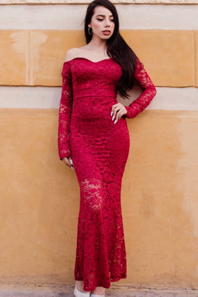 vestido rojo elegante