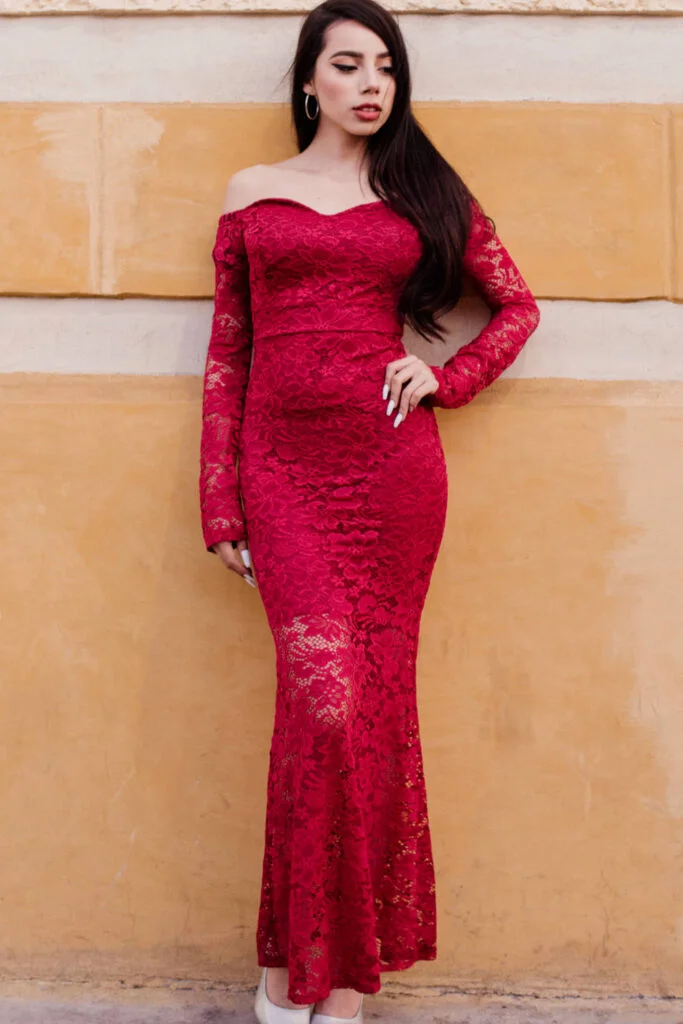 vestido rojo elegante