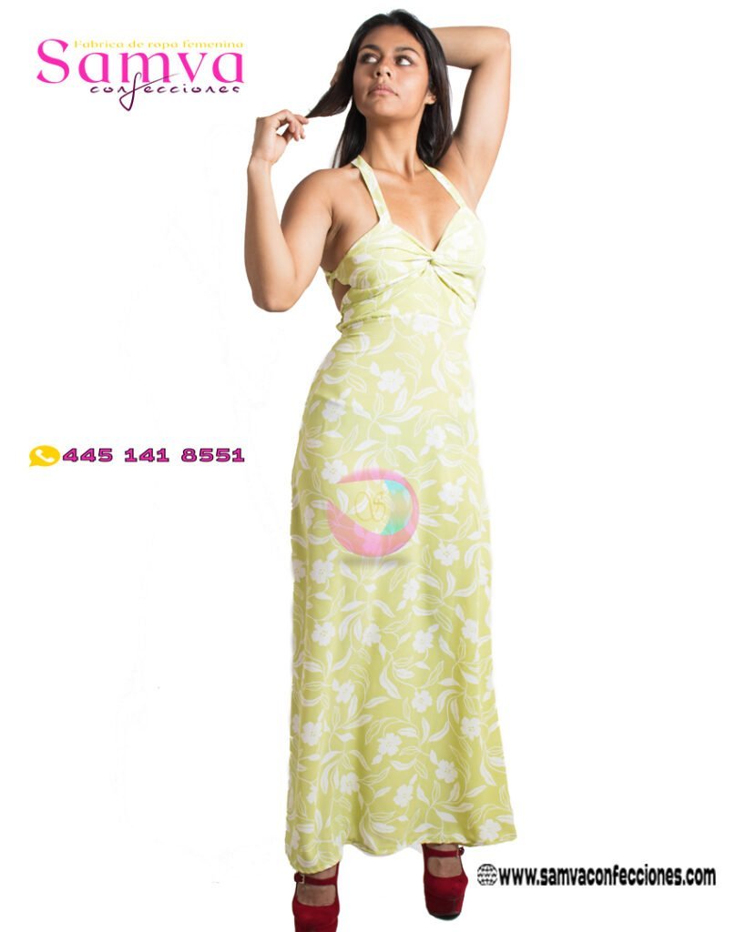 vestido largo floreado